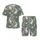 thumbnail image 1 of Balery Retro Bunny Floral Conjunto de Pijama Infantil de Manga Corta con Estampado – Ropa de Dormir de Algodón Suave-XX-Large, 1 of 6