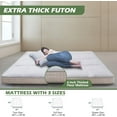 thumbnail image 6 of ABORON Futon Mattress Queen Size 4" Thick Japanese Floor Mattress Folding Guest Mattress Protable Roll up Mattress Soft Memory Foam Tatami Mat Sleeping Pad for Bedroom Camping Tent, 6 of 8