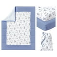 thumbnail image 4 of Little Star 100% Organic Cotton 3 Piece Crib Bedding Set - Reversible Comforter and 2 Fitted Sheets, 4 of 9