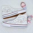thumbnail image 5 of 2024 zapatos blancos de verano y otoño nuevo estilo jade canela perro zapatos de lona de caña alta para niñas y niñas corazón ins graffiti versión coreana tendencia versátil, 5 of 5