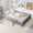 Gray, variant on Leumius Full Size Floor Platform Bed Frame with Fence and Door for Kids, Montessori Floor Bed Frame with Support Slats for Toddlers White
