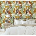 thumbnail image 5 of S4Sassy Wild Jungle Animals Wallpaper - Jungle Removable Wall Covering, 25" X 240" Self-Adhesive Vinyl Walls Paper, Decorative Wallwrap, Easy Diy Walls Covering For Bedroom, Living Room - Green, 5 of 8
