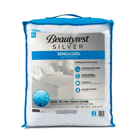 Beautyrest Silver Sensacool Performance Mattress Pad Queen Walmart Com Walmart Com
