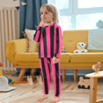 thumbnail image 5 of Pink and Black Stripe Cotton Pajamas 2 Piece Set Sleepwear Soft and Comfortable Homewear Nightwear, 5 of 7