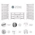 thumbnail image 3 of Key West Tall TV Stand with Bookcases in Pure White Oak - Engineered Wood, 3 of 9