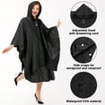 thumbnail image 3 of Bocaoying 3 Pack Reusable Rain Ponchos for Adults, Waterproof Lightweight Unisex Raincoat Hood with Drawstring for Women Men, Emergency Rain Gear for Cycling Hiking Camping, One Size, 3 of 7