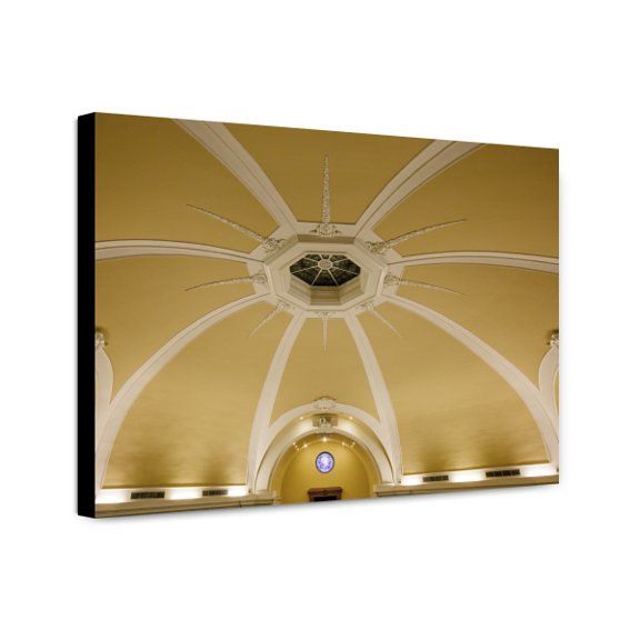 Canvas Print: Arched Ceiling In The Sanctuary, Highlands Methodist Episcopal