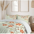 thumbnail image 6 of Ambesonne Floral Duvet Cover Sets, Ladybugs Flowers Spring, 2-King, Pale Green Red, 6 of 7