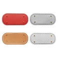 thumbnail image 1 of Base de inserción inferior para bolsos de cuero sintético preperforado, piezas para hacer bolsos, suministros, 52 agujeros Blanco Rojo Marrón Plata, 1 of 9