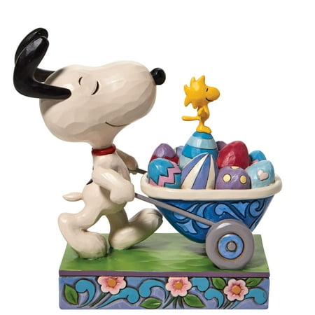 Enesco Peanuts by Jim Shore JSPEA Snoopy Easter Wheelbarrow Figurine