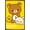 Bronze Framed Version, variant on Rilakkuma - Trio Wall Poster with Push Pins, 22.375" x 34"