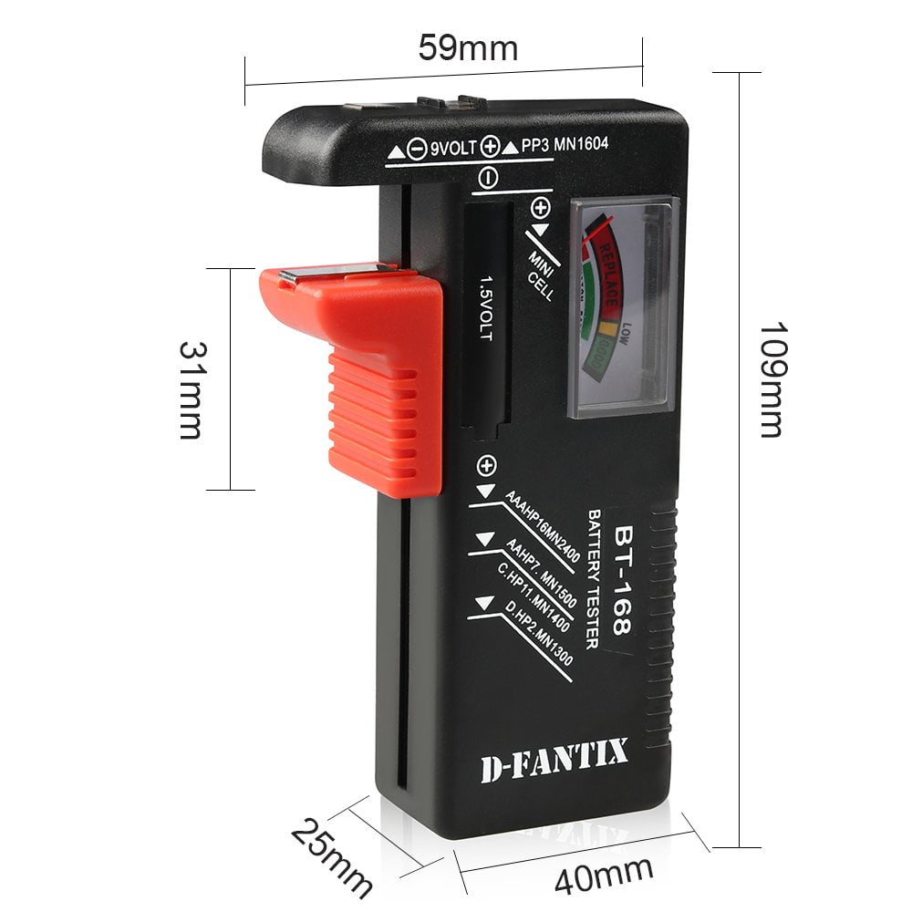 D-FantiX Small Home Battery Tester, Capacity Testing For AA, AAA, C, D ...