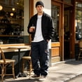 thumbnail image 6 of Rexolia Mens Designer Cargo Sweatpants Relaxed Multi Pocket Drawstring Waist Straight Leg Casual Dark Gray L, 6 of 9