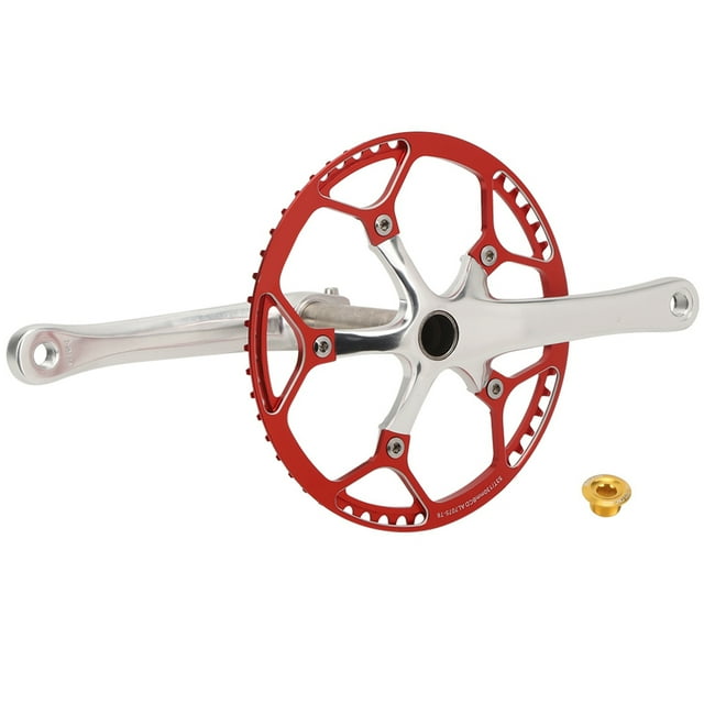 Estrela-platos y bielas de integración hueca para bicicleta, aleación de aluminio, velocidad única, accesorio para bicicleta 53T