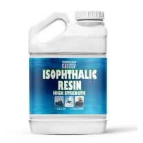 Isophthalic High Strength Resin for laminating fiberglass matt, bi-axle, cloth: One Gallon W/ 60 CC MEKP Hardener