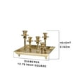 thumbnail image 2 of Serene Spaces Living Gold Candlesticks on a Tray, 12.75" Square & 9" Tall, 2 of 3