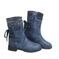 thumbnail image 6 of Puntoco Winter Warm Boots Clearanc and Winter Woolen Yarn Snow Back Strap Plus Size Women Blue 9.5(43), 6 of 8