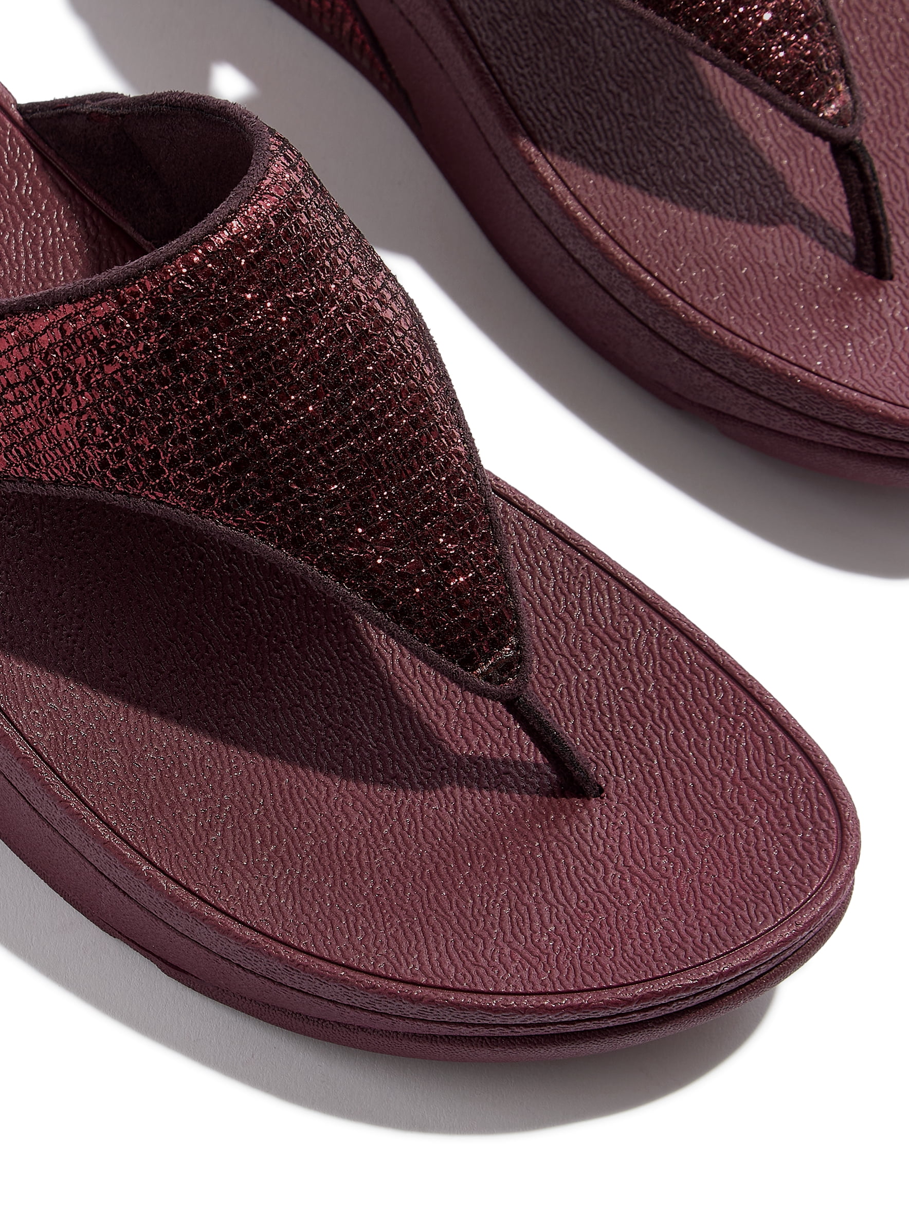 Fitflop Women's Lulu Crinkled-Shimmer Toe-Post Sandals