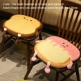 thumbnail image 4 of Advancent Cojín de asiento con forma de tostada de felpa, adorable reemplazo de dibujos animados, suave, transpirable, para oficina, alfombrilla Conjuntos de muebles de dormitorio tipo 4, 4 of 6