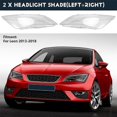 thumbnail image 4 of For Seat 2013-2018 Car Headlamp Cover Lens Headlight Shell Plexiglass Lamp Shade Transparent Lampshade, 4 of 5