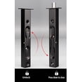 thumbnail image 4 of 6 Inch Concealed Security Door Locks For French Doors (2 Pcs, Black), 4 of 5