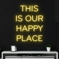 thumbnail image 3 of Handmadetneonsign Custom This Is Our Happy Place Neon Sign, Custom Quote Name LED Light, 3 of 5
