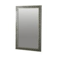 thumbnail image 2 of RUDRAKSHA CORPORATION Modern Geometric Bone Inlay Rectangle Mirror Frame, Black with Ivory & Beige Moroccan Motif, Polished Wall Accent for Home, 2 of 3