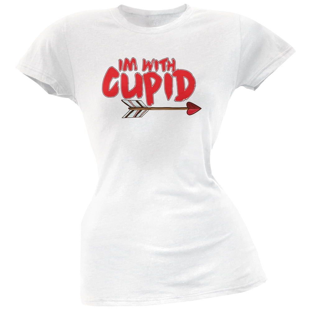 Cupid Is Stupid Red Soft Juniors T-Shirt 