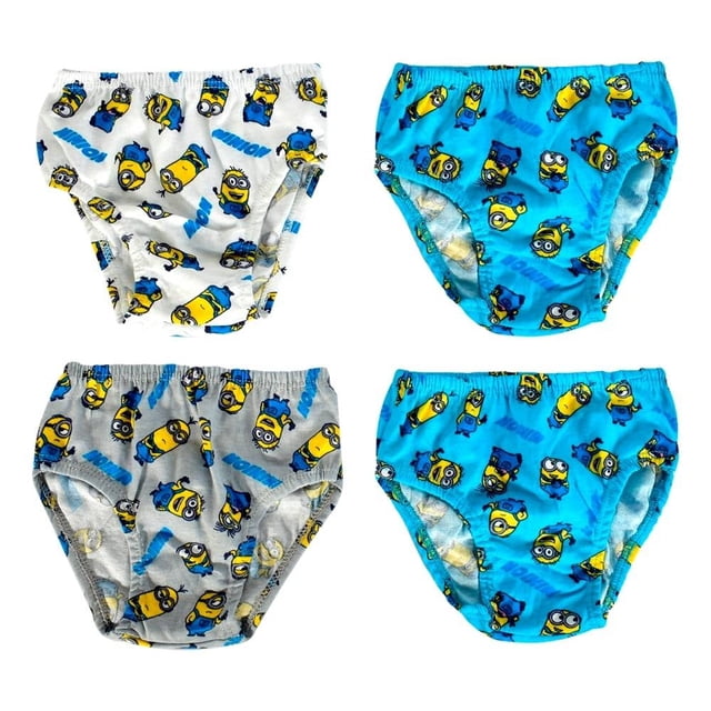 Trusas Universal Minions Talla 2 Multicolor para Bebé 4 Piezas