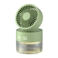 thumbnail image 1 of Binwennn Mini Small Fan Desktop Fan Turbine Foldable Cool Wind Humidification Spray Fan Practical Small Fan Functional Humidifier Fan (Rechargeable) Fan Remote Control Metal Oscillating Fan with, 1 of 5