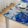 thumbnail image 4 of nygtbtfer  Spring Tablecloth, Blue Floral Table Cloth for Recatangle Table, Hydrangea Table Cover Wrinkle Free for Patio, Picnic, Party Decor, 4 of 7