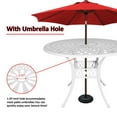 thumbnail image 2 of Withniture 42 INCH Patio Table with Umbrella Hole, Outdoor Round Cast Aluminum Bistro Table White, 2 of 6