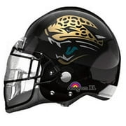21 inch NFL Jacksonville Jaguars Football Helmet - Black Foil Mylar Balloon - Party Supplies Decorations