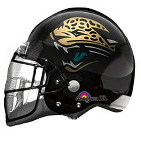21 inch NFL Jacksonville Jaguars Football Helmet - Black Foil Mylar Balloon - Party Supplies Decorations