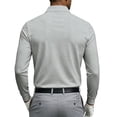 thumbnail image 4 of Polo Shirts for Men Long Sleeve Button Closure Solid Color Golf Shirts Office Leisure Tops, 4 of 8