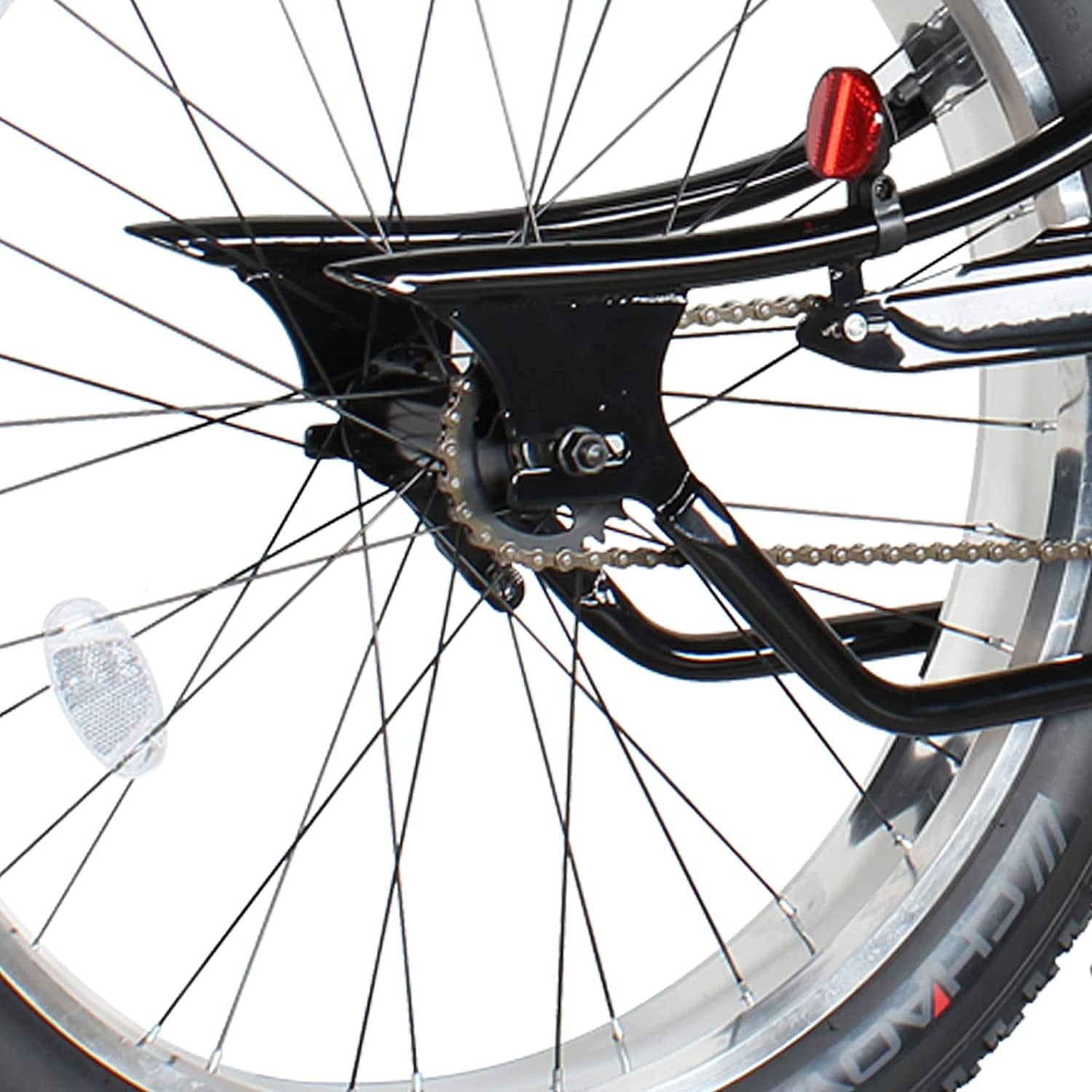 WonderWheels 26" Stretch Cruiser Coaster Brake Triple Tree Fork, Handlebars Hi-rise, Alloy Polish Rims. 26x3.0 26H Black Tire - Black