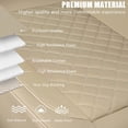 thumbnail image 2 of Juego de 2 fundas de asiento de coche de piel sintética de lujo para asientos delanteros, universales, compatibles con el 90% de los vehículos (sedán, SUV, camioneta, minivan) (beige), 2 of 5