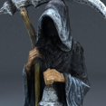 thumbnail image 2 of Estatua de la muerte de pie Grim Reaper Estatua de resina religiosa decorativa figura de altar escultura adorno de escritorio (negro, talla única), 2 of 5