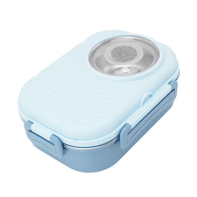 Thermal Bento Box, Double Layer Bento Containers 1450ml For Picnic Brown,Green,Pink,Beige,Yellow,Light Blue