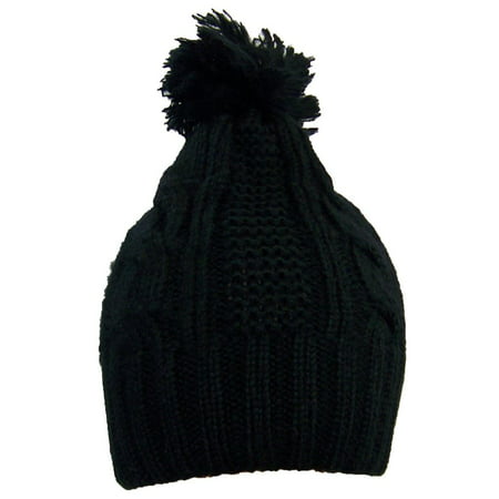 Best Winter Hats Women's Cable Knit Cuffless Winter Hat with 3 1/2