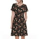 thumbnail image 1 of Fotbe Bulldog with Sunglasses Vestido Largo de Moda para Mujer, Vestido Tipo Camiseta con Manga Corta y Estilo Casual a Rayas y Bloques de Color, 1 of 6