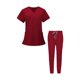 thumbnail image 3 of Conjunto de Uniforme de enfermera Yinane Ropa de trabajo Manga corta Rojo L, 3 of 8