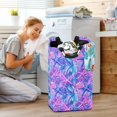 thumbnail image 5 of Yayeee Freestanding Laundry Hamper with Handle Collapsible Large Storage Basket for Clothes, Purple Starfish Pattern, 5 of 7