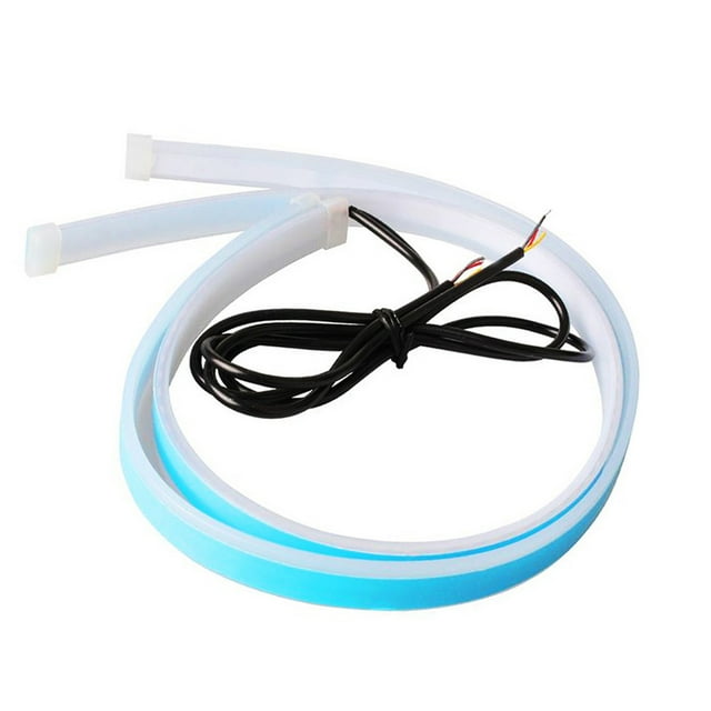 Daytime Running Lights Led Automobile Led Daytime Running Light Guide Bar Scanning Two-Color Turn Signal Streamer Decorative Light Automobile Led Daytime Running Light Guide Bar 2Pcs