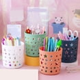 thumbnail image 1 of Pen Container Multifonctionnel Grande Capacité Cylindre INS Bureau Creuse Étoiles Crayon Pot pour Bureau, 1 of 7