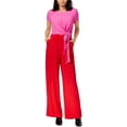 thumbnail image 2 of maison Jules Womens Colorblocked Tie-Front Jumpsuit, Pink, 4, 2 of 2