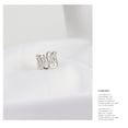 thumbnail image 2 of S925 Silver Sterling Ring Women's Wave Shape Fashion Ring with Size Adjustable, 2 of 10