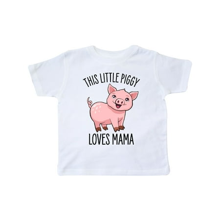 

Inktastic This Little Piggy Loves Mama- cute Gift Toddler Boy or Toddler Girl T-Shirt