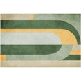thumbnail image 3 of Modern Dark Green Rug 5x6ft Area Rugs Abstract Emerald Waves Rugs Soft Washable Non Slip Carpet for Room Living Room Bedroom Entry Floor Mats, 3 of 7
