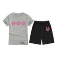 thumbnail image 4 of Kids Summer Clothes Girls Fashion Short Sleeve Casual Girls Tops and Shorts 2 Piece Girls Sets 6-7 Years Girl Birthday Gifts Cute&nbsp;Girl&nbsp;Clothing, 4 of 4